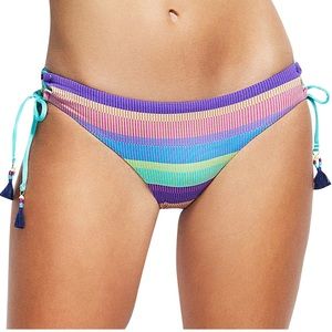 Seafolly - baja stripe - brazilian loop tie side - purple haze us6